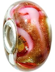 Authentic Chamilia Murano Glass Charm Dream Collection "Blushing Dream" OB-155 (RETIRED)