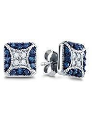 0.50 cttw. Diamond Fashion Earrings 10K White Gold