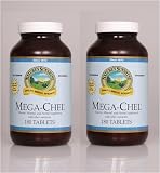 MEGA-CHEL, Vitamin, mineral, and herbal supplement with other nutrients (Pack of 2) 180 Tabs each