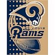 Saint Louis Rams NFL Royal Plush Raschel Blanket (Flash Series) (60"x80")