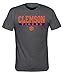 Old Varsity Brand NCAA Clemson Tigers Mens NCAA Screenprinted Poly Cotton Blend Tee, Dark Heather, Large