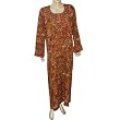 Robes for Women Long Sleeve Viscose Gown Size L (kftn853)