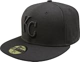 MLB Kansas City Royals Black on Black 59FIFTY Fitted Cap (6 7/8)
