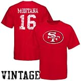 Reebok San Francisco 49ers #16 Joe Montana Retired Legends Name & Number Vintage T-shirt