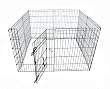 30H" x 24" 8 Panel GoGo Black Epoxy Exercise Pen w/ Walk Thru Door