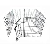 24H x 24 8 Panel GoGo Black Epoxy Exercise Pen w  Walk Thru Door