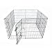 30H" x 24" 8 Panel GoGo Black Epoxy Exercise Pen w/ Walk Thru Door