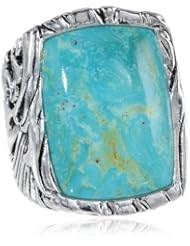 Barse "Jacquard" Genuine Turquoise Link Ring, Size 8