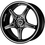 Falken RT RT-5 Black Ball Cut Machined Wheel (17x7.5/5x114.3mm)