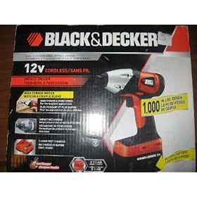 Black & Decker 12v Cordless/ Sans Fil Impact Driver