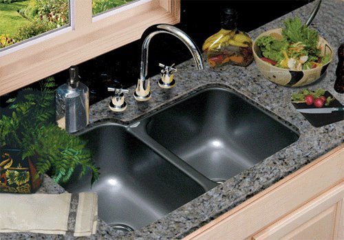 CorStone 33098 Steel Glendale Double Basin Acrylic Kitchen Sink from the Glendale Series 33098