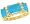 14K Yellow Gold Octagon Three-Stone Ring with Diamonds-Turquoise, size5