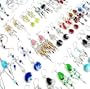 WHOLESALE LOT 5 Handmade Peruvian Murano Glass Crystal Alpaca Silver Dangle Earrings (5)