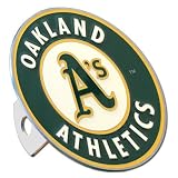 Oakland Athletics Large Zinc Trailer Hitch Cover - MLB Baseball Fan Shop Sports Team Merchandise