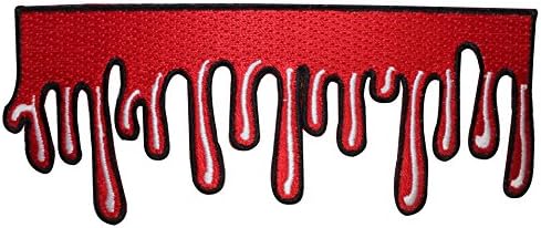 Dripping Blood Ooze Horror Dead Kreepsville Embroidered Iron On Applique Patches