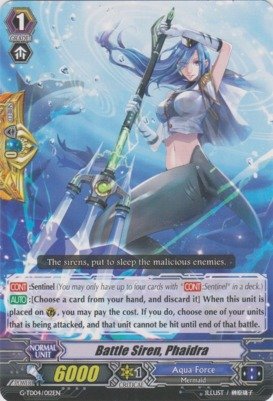 Cardfight!! Vanguard TCG - Battle Siren, Phaidra (G-TD04/012) - G Trial Deck 4: Blue Cavalry of the Divine Marine Spirits