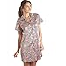 Camille Luxurious Knee Length Gold Floral Print Satin Nightshirt