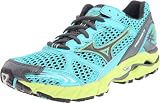 Mizuno Women’s Wave Rider 14 Running Shoe,Ceramic/wild Lime-Dark Shadow,8.5 M US