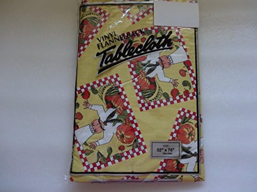 "Harvest Chef" Flannel-backed Vinyl Tablecloth 52 X 70 Oblong