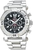 REACTOR Men's Neutron Chronograph Degrading Red Dial Stainless Steel Watch #93011