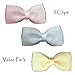 Wispy Clippy - Organza baby hair bows - Great handmade baby gift(Pack 7: pink/white/light yellow)