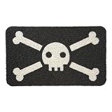 Kikkerland Door mat Jolly Roger Black