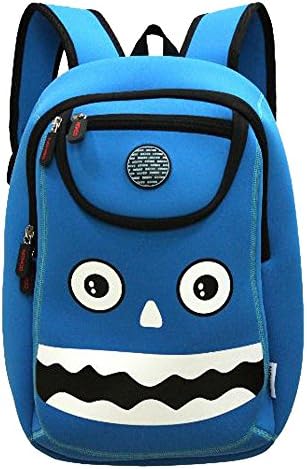 Your Gallery Baby's Cute Monster Diving Material Backpack Bag for Kindergarten, blue