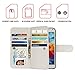 Samsung Galaxy S5 Case, xhorizon TM Premium Leather Folio Case [Wallet Function] [Magnetic Detachable] Fashion Wristlet Lanyard Hand Strap Purse Soft Flip Book Style Multiple Card Slots Cash Compartment Pocket with Magnetic Closure Case Cover Skin ZA5 for Samsung Galaxy S5 (i9600) - White
