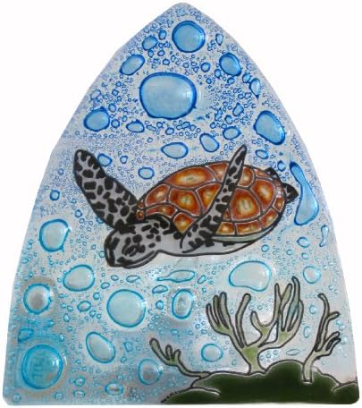 Whimsical Recycled Glass Night Light - Handmade and Fair Trade (Sea Turtle)