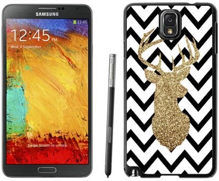 Personalize offerings Chevron Christmas Deer Black Samsung Galaxy Note 3 Case 4