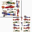 Airplanes Biplanes Plane Boys Room Wall Sticker Decals