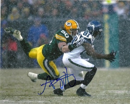 AJ HAWK GREEN BAY PACKERS,OHIO STATE,BUCKEYE,FOOTBALL,SIGNED,AUTOGRAPHED 8X10,PHOTO,COA WITH PROOF,PIC
