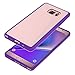 Galaxy Note 7 Case, Bastex Rugged Slim Fit Shockproof Rubberized Plastic Crystal Clear Back Panel Flexible Purple Bumper TPU Case Cover for Samsung Galaxy Note 7