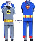 Superman/Batman Blue/Gray Toddler Boys Sz. 3T Pajama Sleepwear Sets
