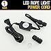 6'ft Power Cord with Connector Accessories Set for 2-wire LED Rope Lights