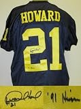 Desmond Howard Autographed/Hand Signed Michigan Wolverines Jersey Nike blue w/ 91 Heisman