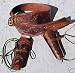 NEW! Brown Genuine Leather Double Western Holster Cowboy Rig 44-45 LC Ammo Loops By GUNS4US ***
