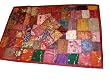 Gujrati Wall Hangings Maroon Patchwork Tapestry India Wall Decor