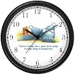 Gray Cat Rolling in Catnip - Cat Cartoon or Comic - JP Animal Wall Clock by WatchBuddy Timepieces (White Frame)