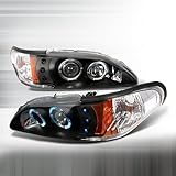94 95 96 97 98 Ford Mustang Halo Projector Headlights - Black (Pair)