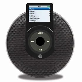 Macally Portable Stereo Speaker for iPod nano 1G (Black) by Macally