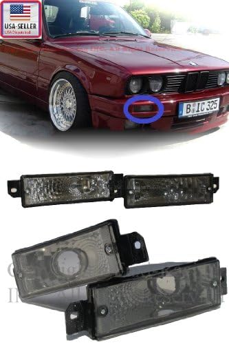 BMW (85-93) 3-series E30 Bumper Corner Signal JDM Smoke Lens Light Lamp OEM Style