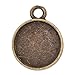 12mm Round Cabochon Base Antique Bronze Plated Pendant Trays-20pcs