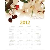 Donald Verger 2012 Year At-a-Glance 11x14 Poster Photography Calendar Flowers (Flowering Crab Apple) ~ Donald Verger Photography