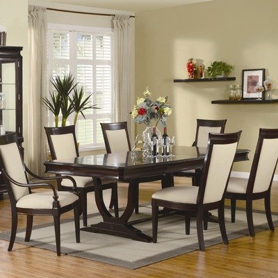 Alexander Double Pedestal Dining Merlot Cappuccino