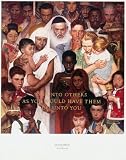Norman Rockwell (Golden Rule) Art Poster Print - 12 X 15