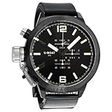 U-boat Black Dial Rubber Stainless Steel Mens Watch 1022