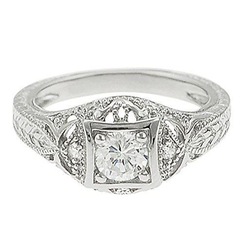 Brinley Co Sterling Silver Pave-style Cubic Zirconia Ring Hypoallergenic