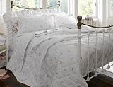 White Bedspread / Throwover With Pillowshams Double/King/Super king size