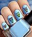 Sugar Skull Style Owls Waterslide Nail Art Decals #2 - 5 1/2